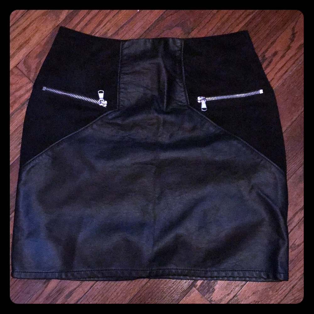 Black mini skirt